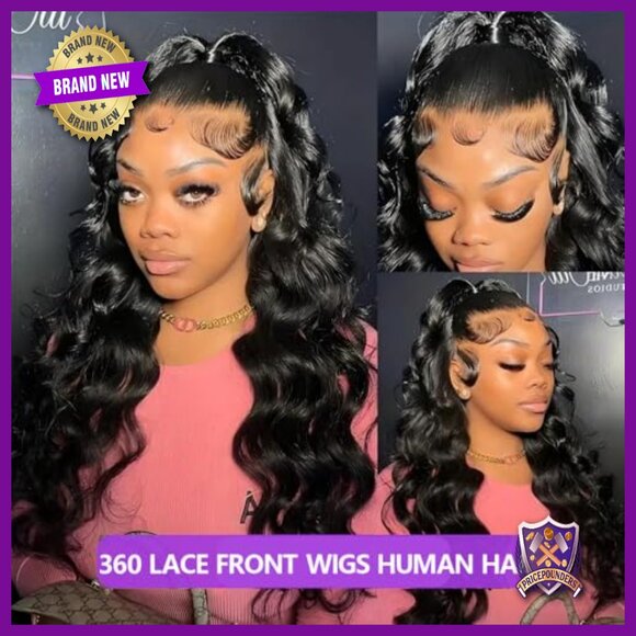 24 Inch Human Hair 360 Lace Front Wig Glueless Body Wave 180 Density main image 6